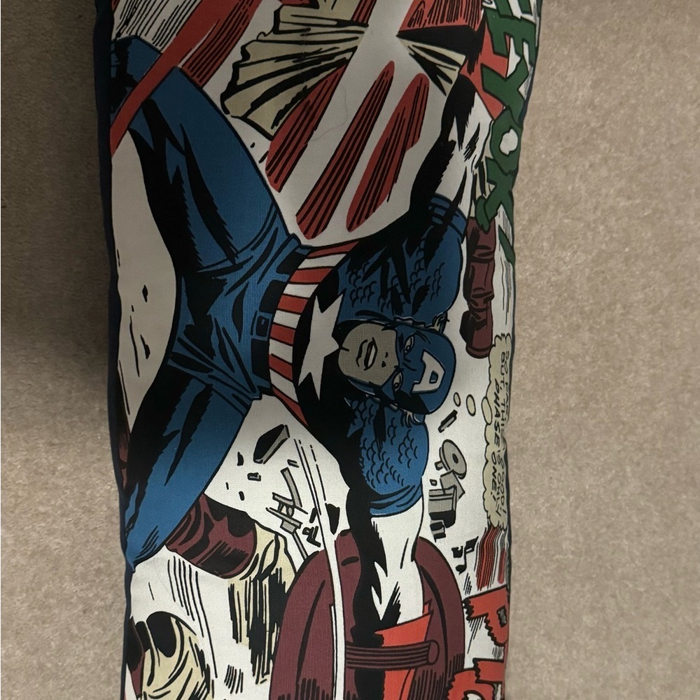 Comic Pottery Barn Kids Captain America Lumbar pillow 14x27